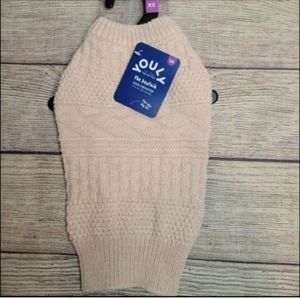 Light pink knit dog sweater XS